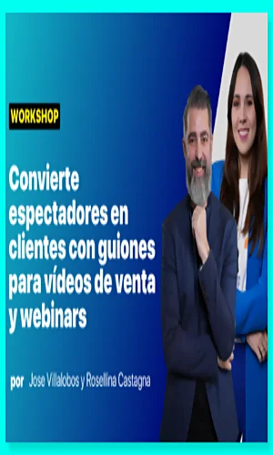 Convierte Espectadores en Clientes con Guiones para Videos de Venta y Webinars.